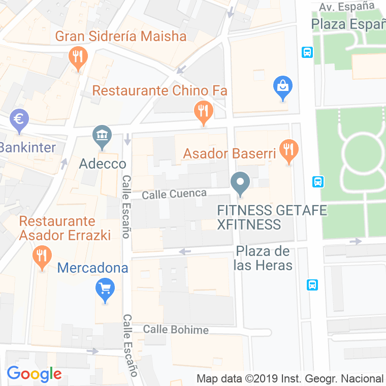 Código Postal calle Cuenca en Getafe