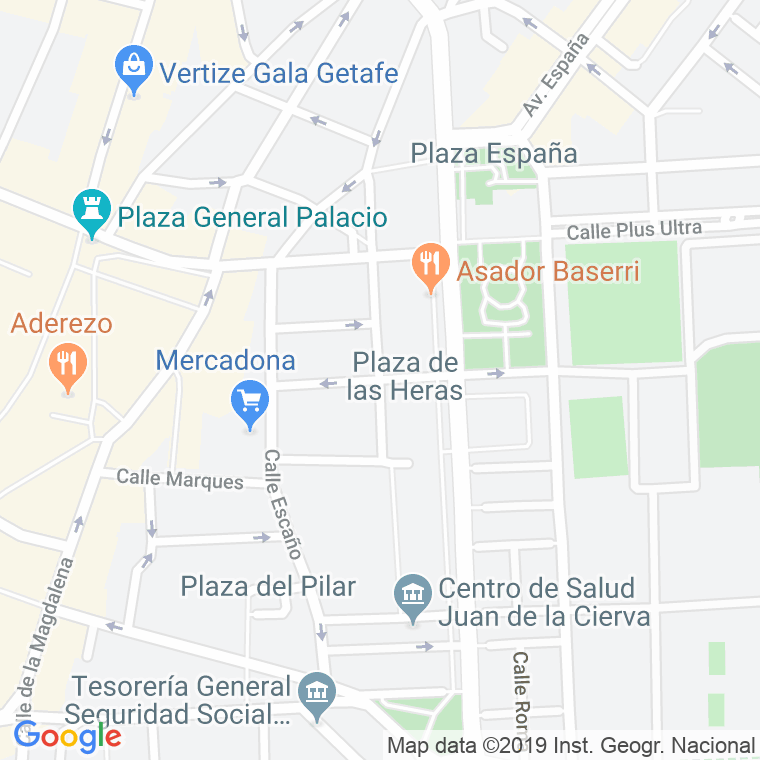 Código Postal calle Eras, De Las, plaza en Getafe