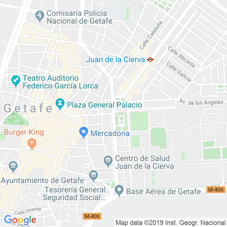 Código Postal calle Juan De La Cierva   (Impares Del 31 Al Final)  (Pares Del 28 Al Final) en Getafe
