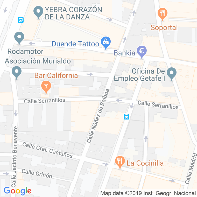 Código Postal calle Serranillos en Getafe