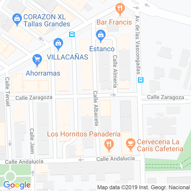 Código Postal calle Albacete en Getafe