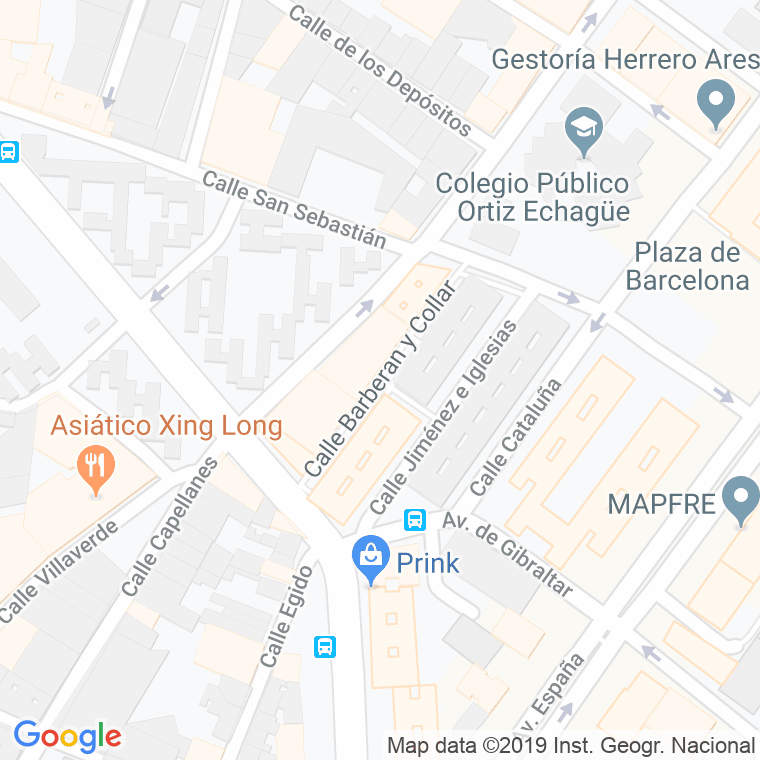Código Postal calle Barberan Y Collar en Getafe