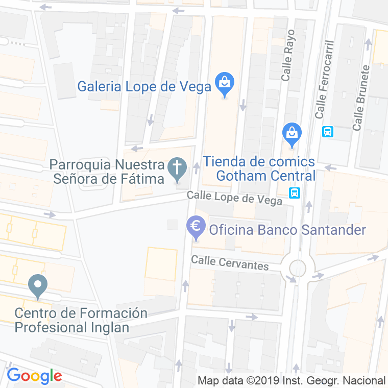 Código Postal calle Lope De Vega en Getafe