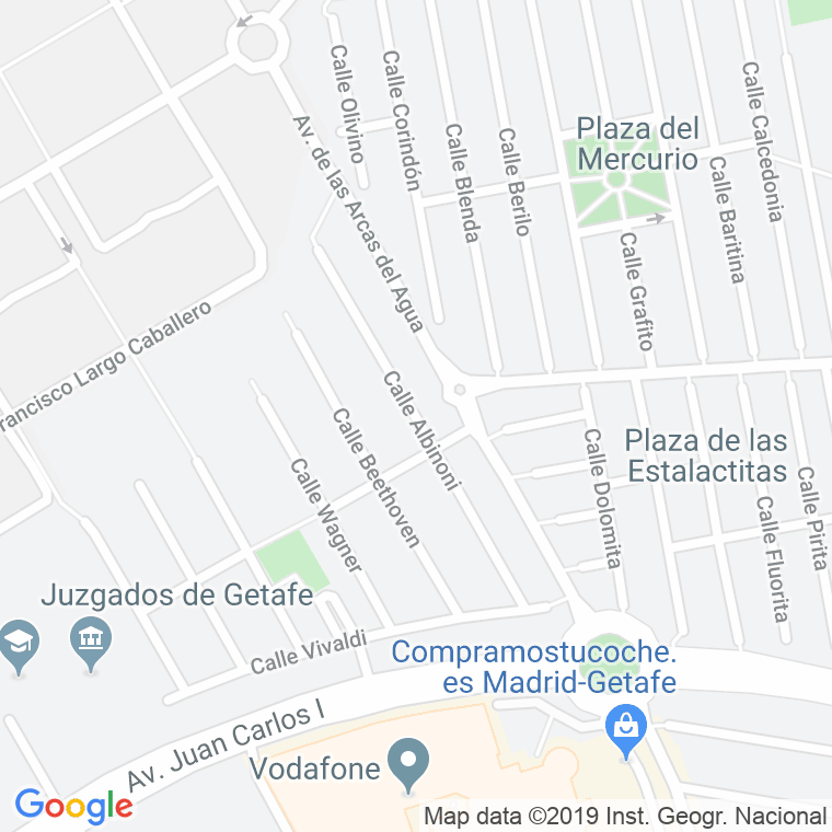 Código Postal calle Albinoni en Getafe