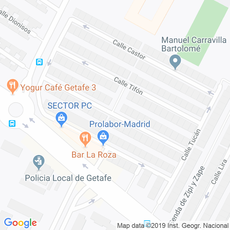 Código Postal calle Crater en Getafe