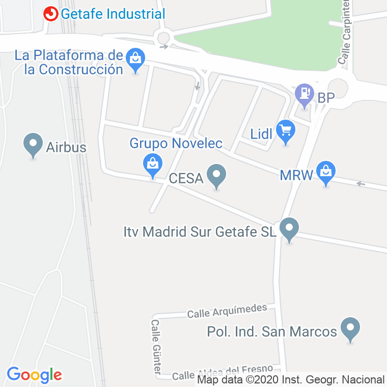 Código Postal calle Marie Curie en Getafe