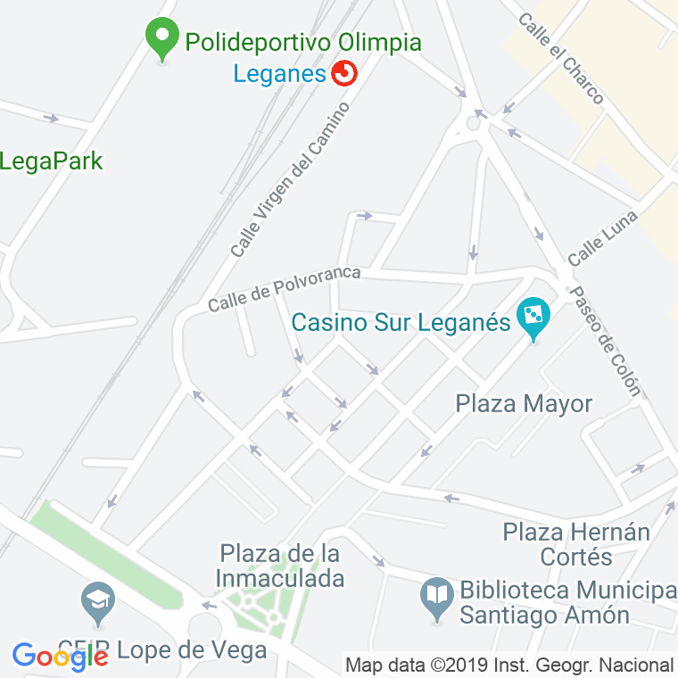 Código Postal calle Paloma en Leganés