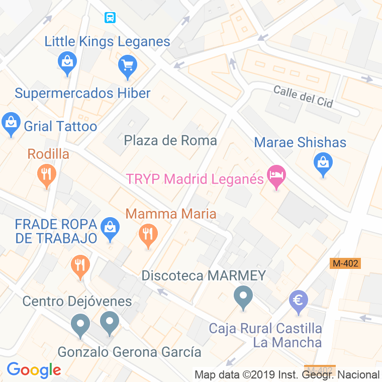 Código Postal calle Palomares en Leganés