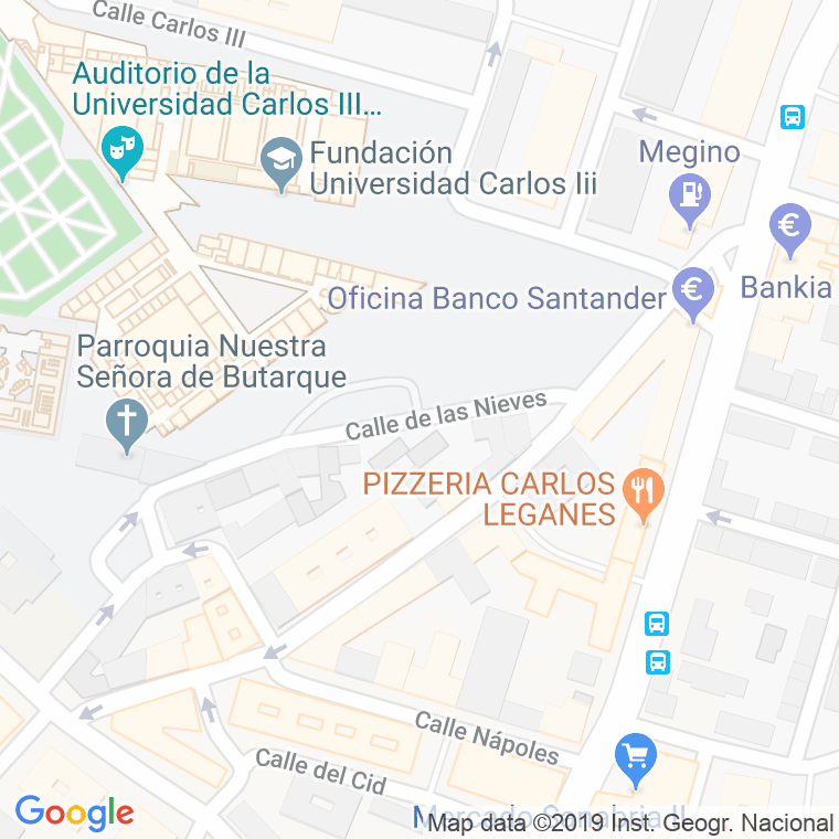 Código Postal calle Nieves, Las en Leganés