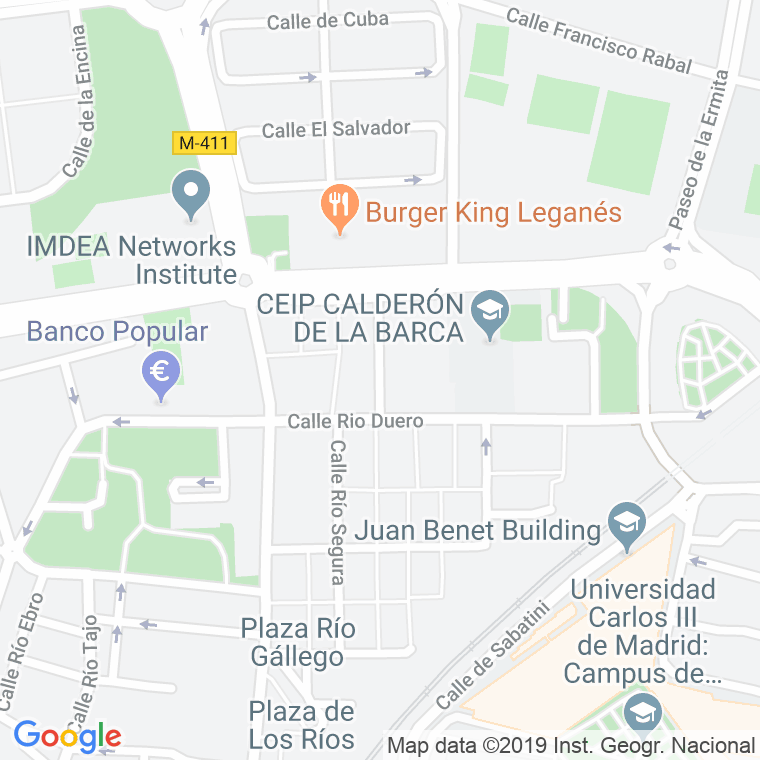 Código Postal calle Rio Henares en Leganés