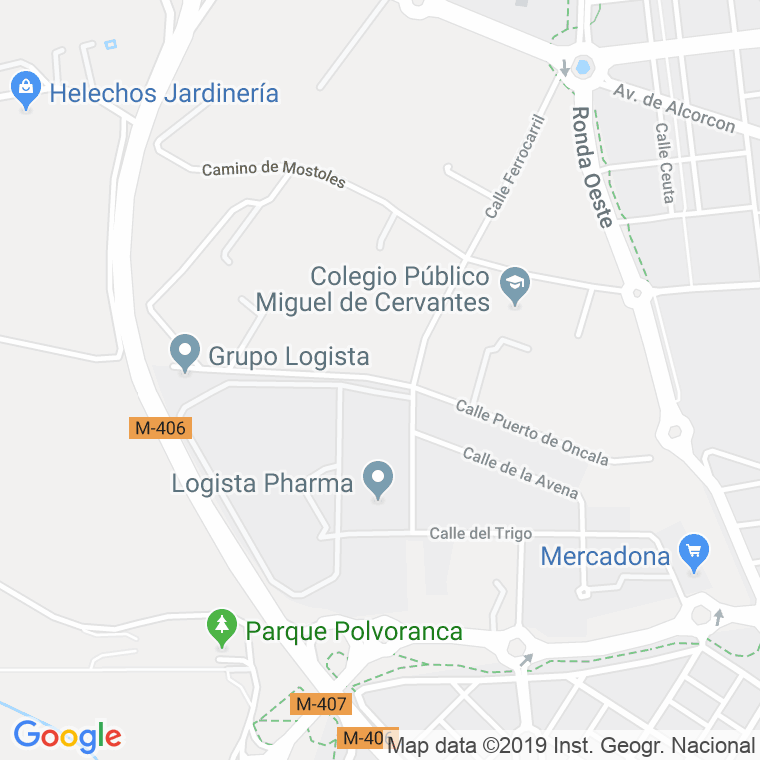 Código Postal calle Centeno en Leganés