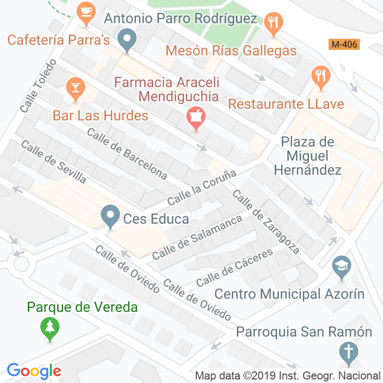 Código Postal calle Coruña, De La en Leganés