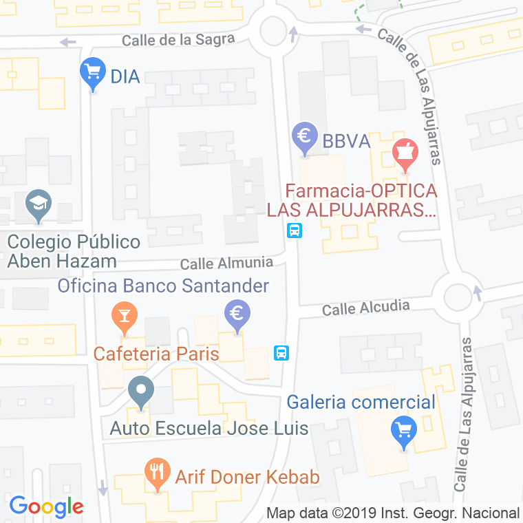 Código Postal calle Almunia en Leganés