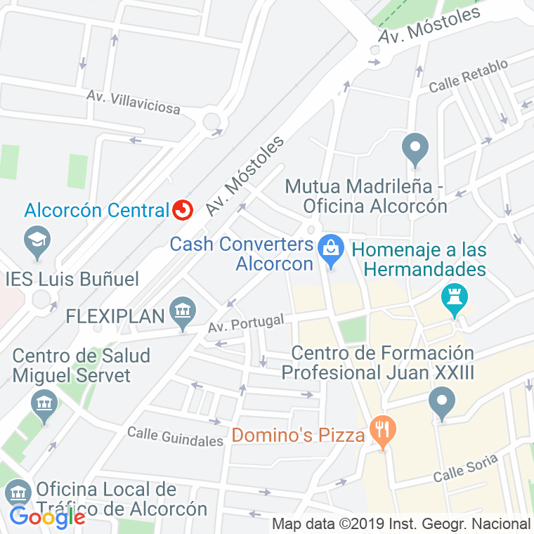 Código Postal calle Navalcarnero en Alcorcón