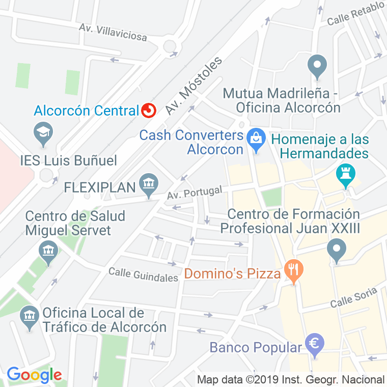 Código Postal calle Portugal, avenida en Alcorcón