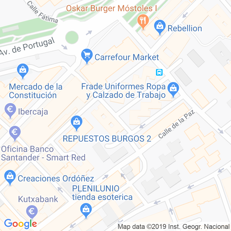 Código Postal calle Burgos en Móstoles