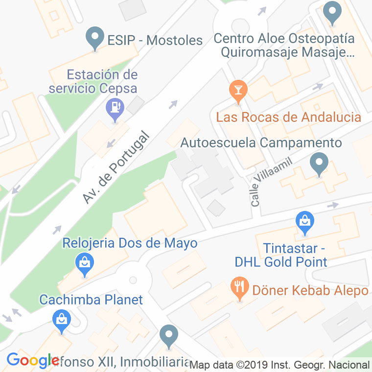 Código Postal calle Coruña, De La en Móstoles