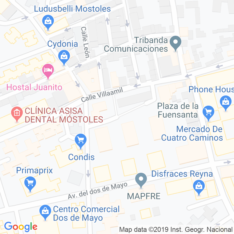 Código Postal calle Fuensanta, plaza en Móstoles