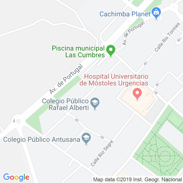 Código Postal calle Rio Miño en Móstoles