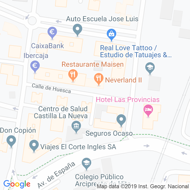 Código Postal calle Huesca en Fuenlabrada