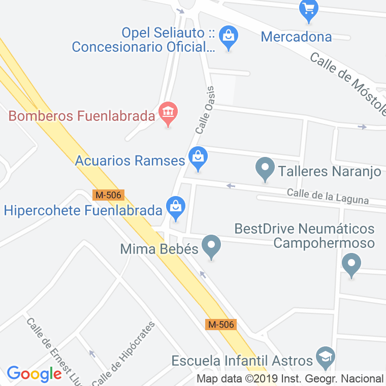Código Postal calle Laguna, La, travesia en Fuenlabrada