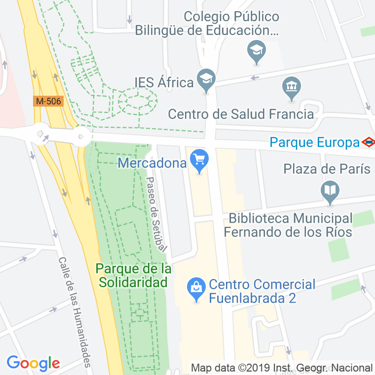 Código Postal calle Estoril, De en Fuenlabrada