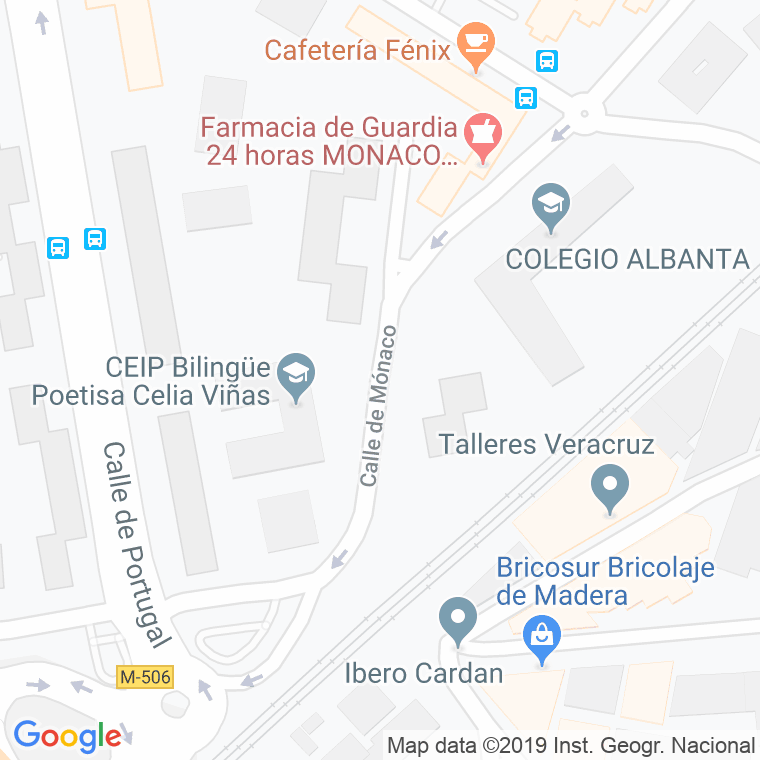 Código Postal calle Monaco en Fuenlabrada