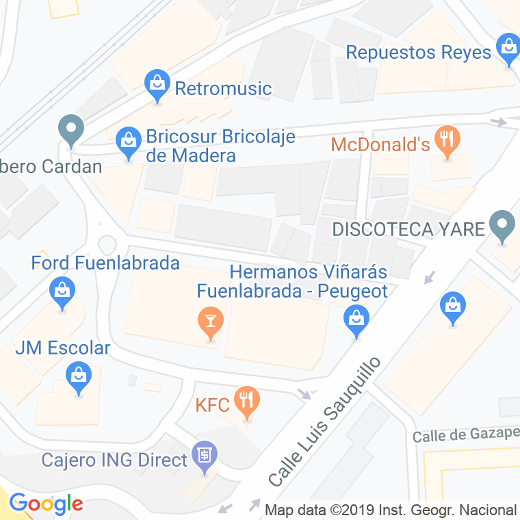 Código Postal calle Monte Blanco, Del en Fuenlabrada