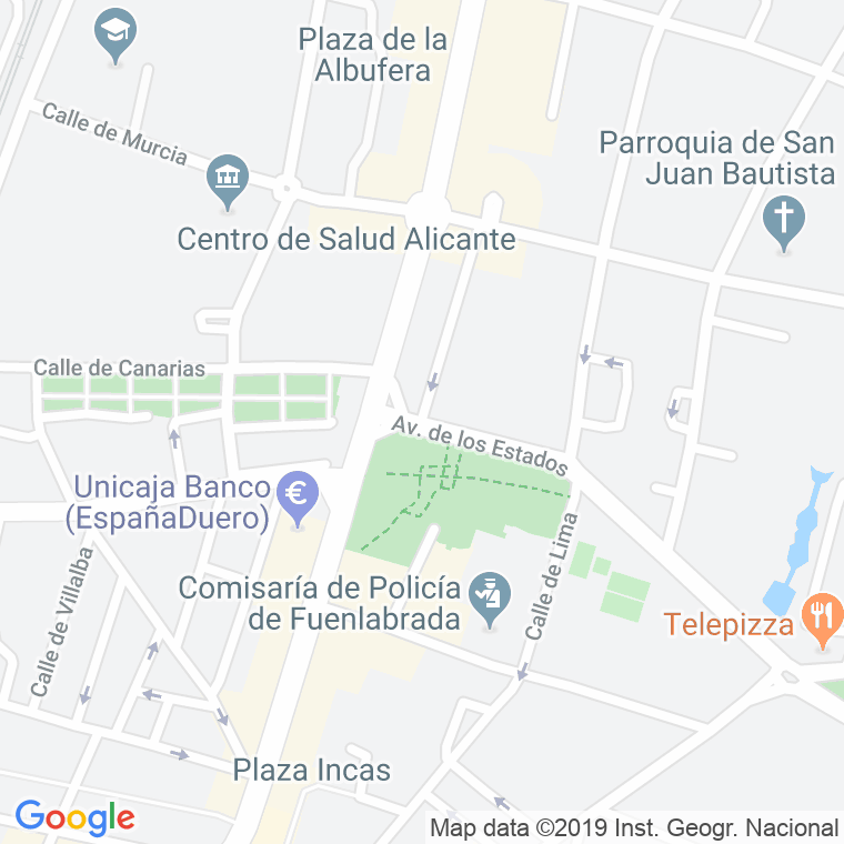 Código Postal calle Honduras en Fuenlabrada