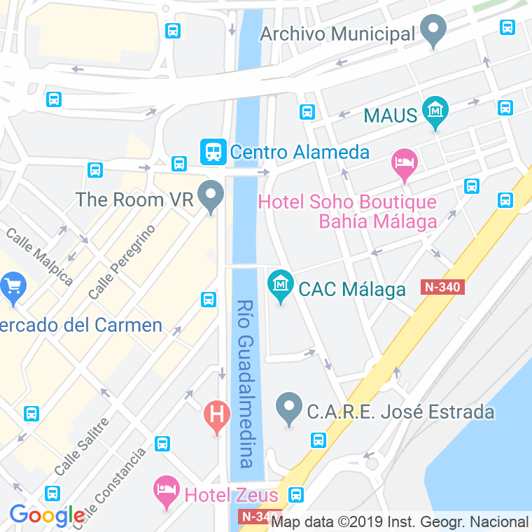 Código Postal calle Comandante Benitez, avenida en Málaga