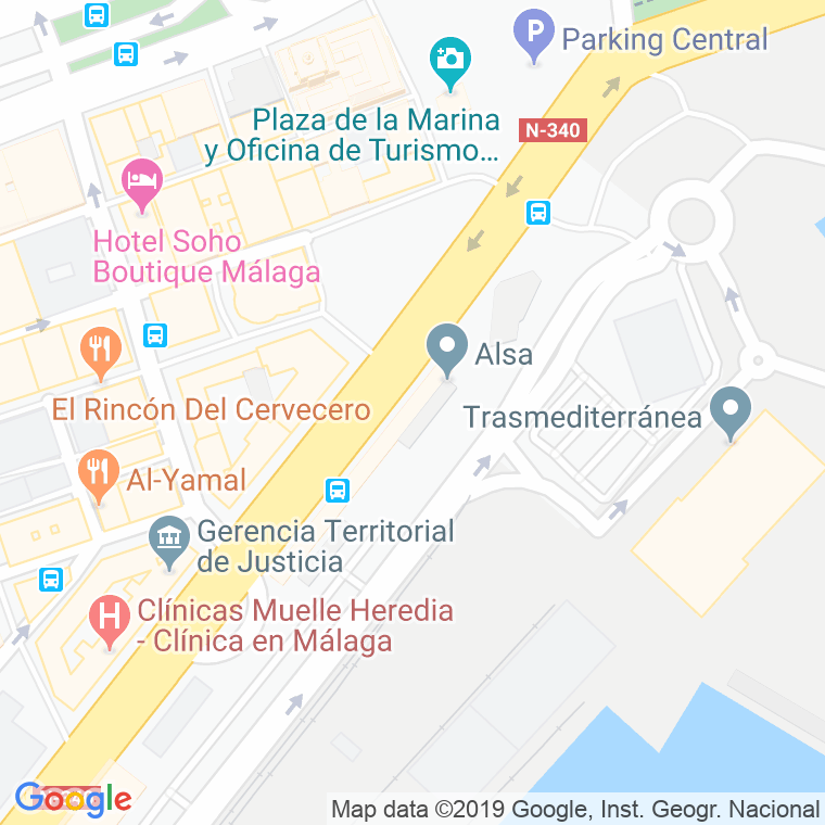 Código Postal calle Heredia, De, muelle en Málaga