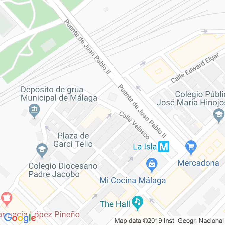 Código Postal calle Alvaro De Luna en Málaga
