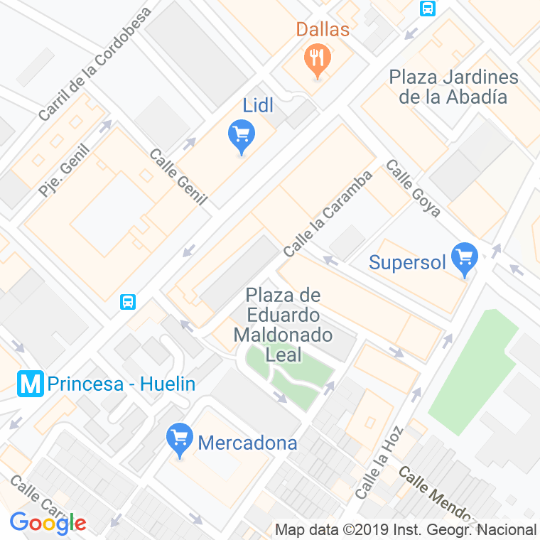 Código Postal calle Caramba, La en Málaga