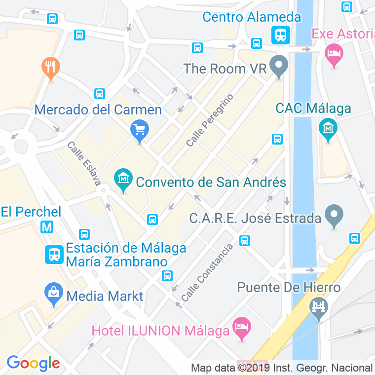 Código Postal calle Cuarteles en Málaga