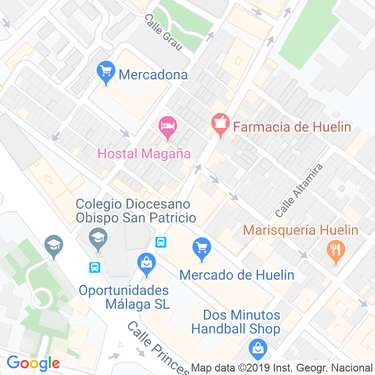 Código Postal calle Hoz, La en Málaga