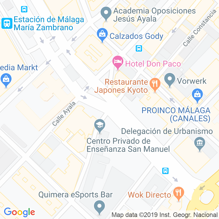 Código Postal calle Ingeniero Jose Maria Garnica, avenida en Málaga