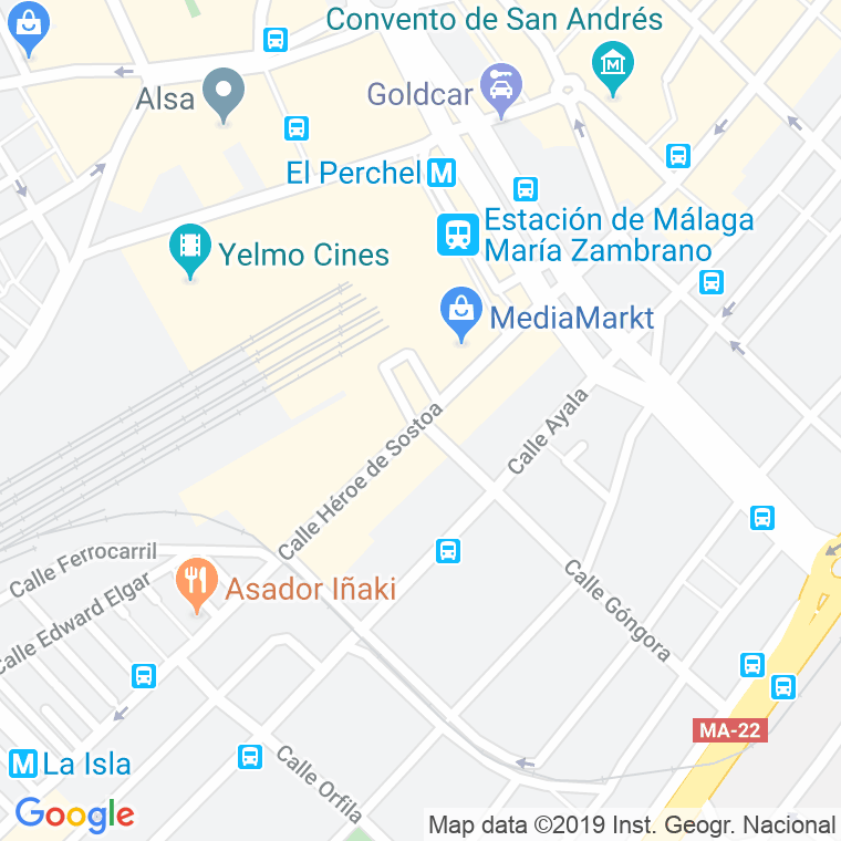 Código Postal calle Juana Jugan en Málaga