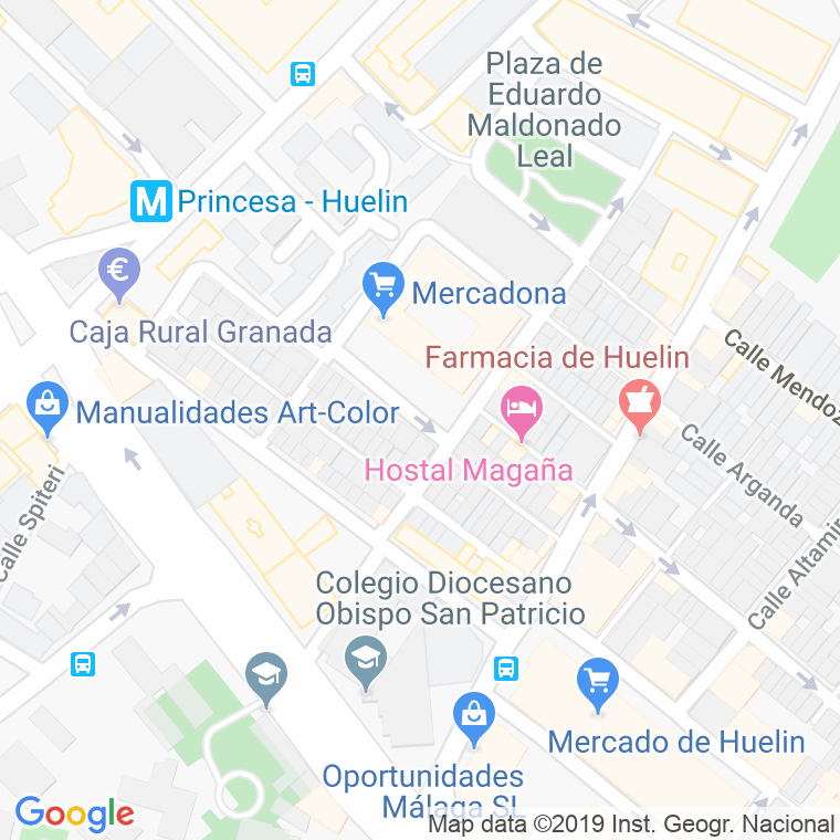 Código Postal calle Lasso De Vega en Málaga