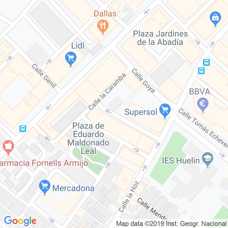Código Postal calle Maestro Guerrero en Málaga