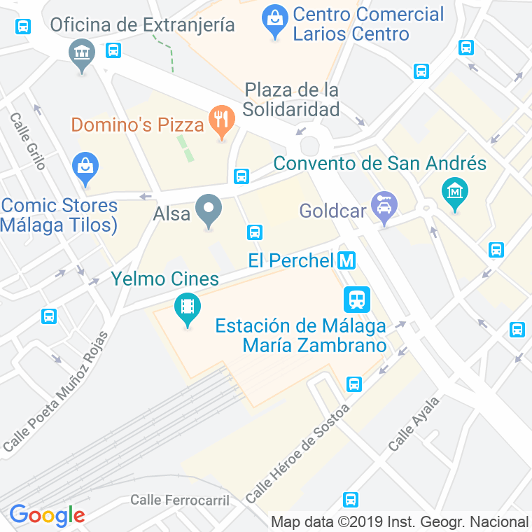 Código Postal calle Mendivil en Málaga