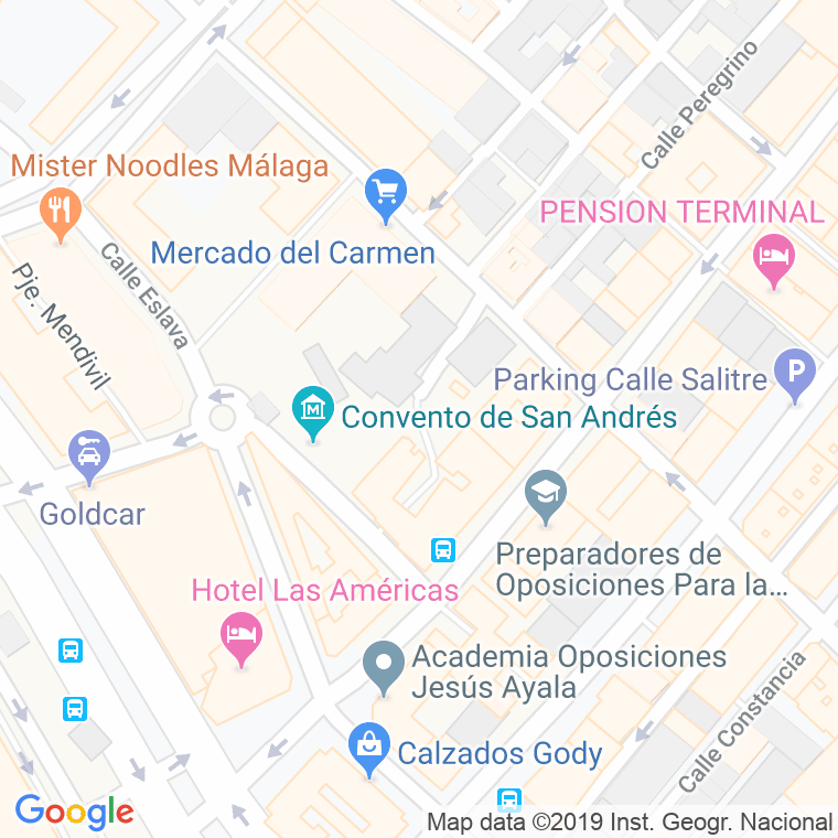 Código Postal calle Misericordia, plaza en Málaga