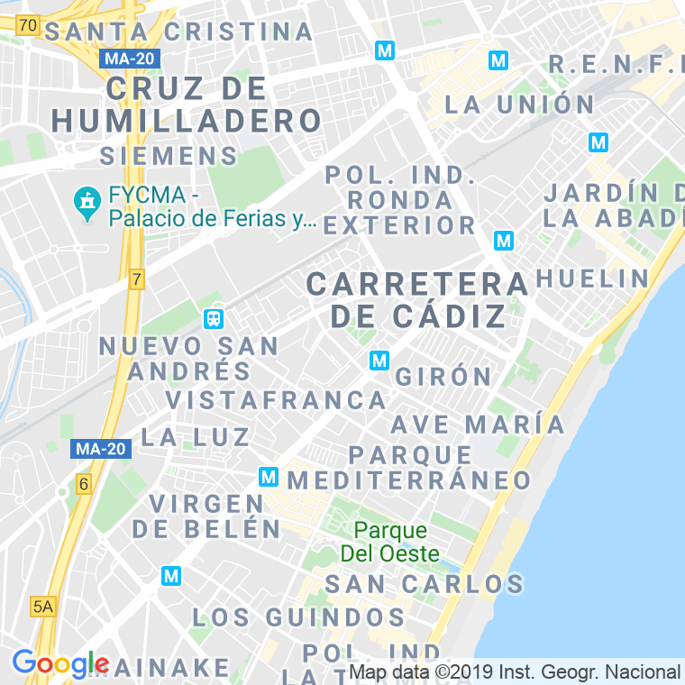 Código Postal calle Europa, avenida (Impares Del 1 Al 107)  (Pares Del 2 Al Final) en Málaga