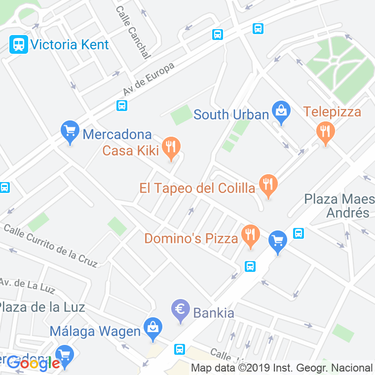 Código Postal calle Gaucin en Málaga