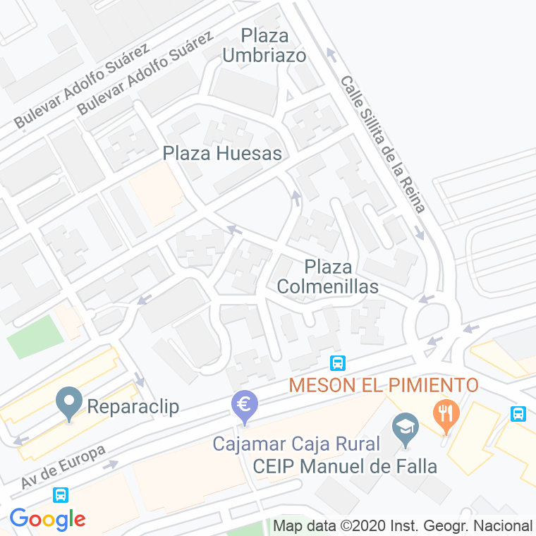 Código Postal calle General Cano, plaza en Málaga