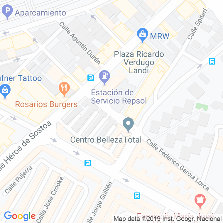 Código Postal calle Jacobo Laan en Málaga