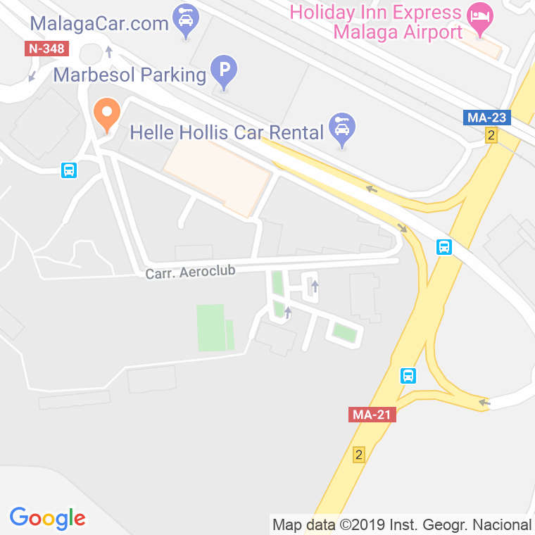 Código Postal calle Aeroclub en Málaga