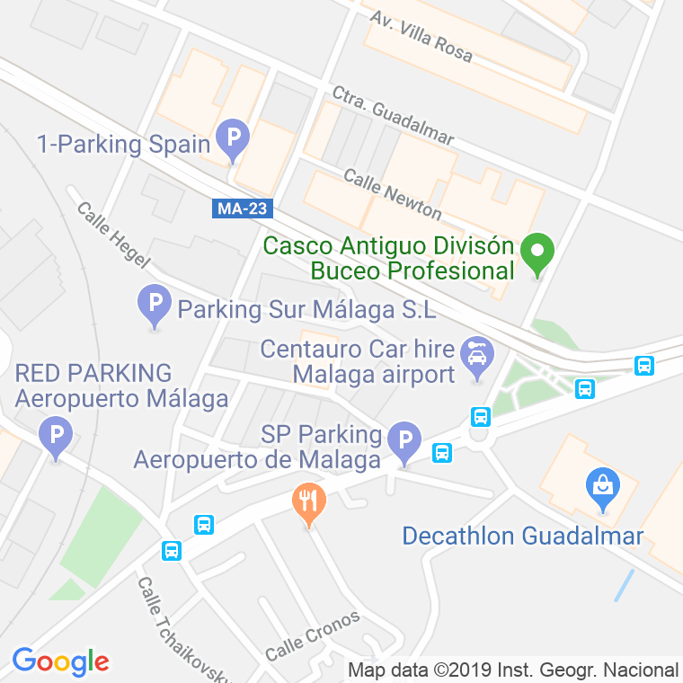 Código Postal calle Agujeta en Málaga