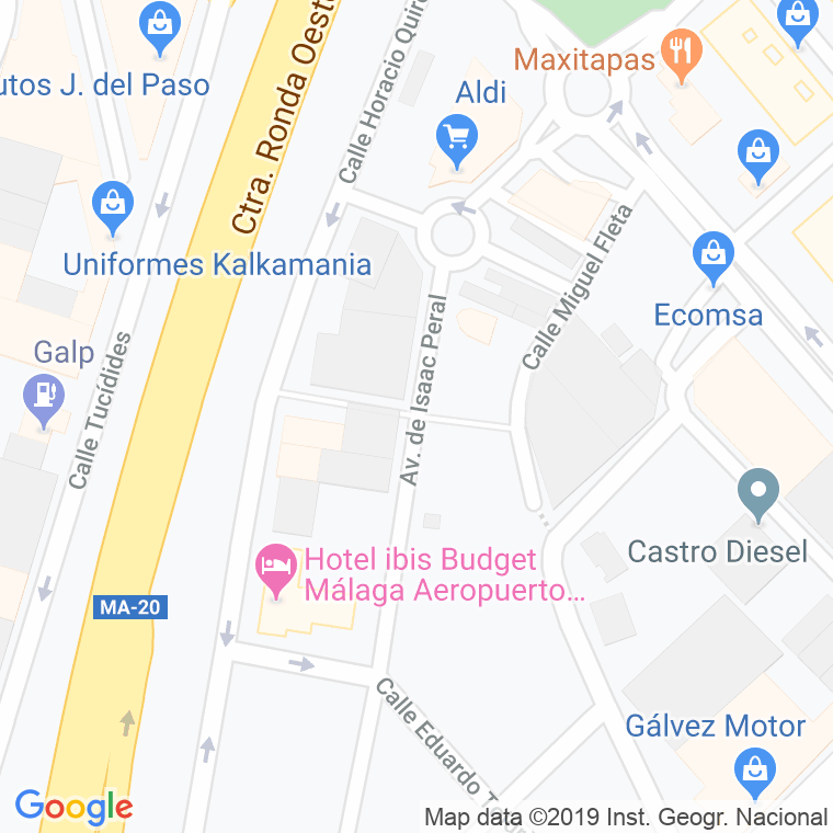 Código Postal calle Asenjo Barbieri en Málaga