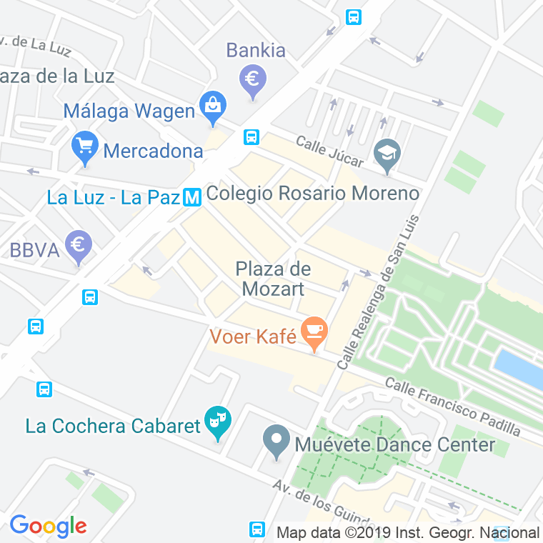 Código Postal calle Beethoven en Málaga