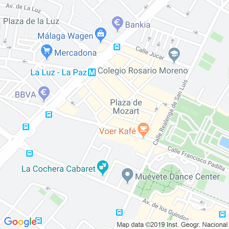 Código Postal calle Brahms en Málaga